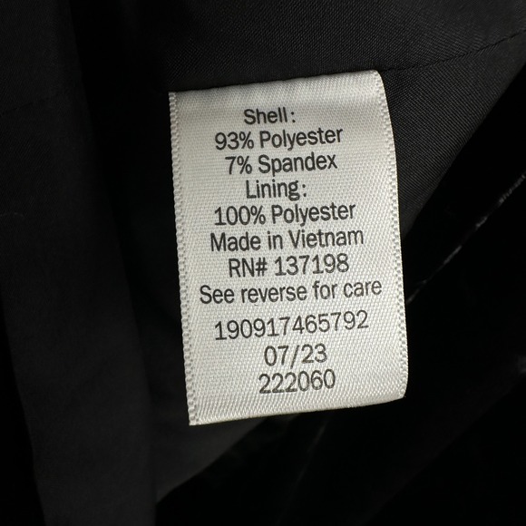 Intempo Blazer Jacket Black Crushed Velvet Size 2X Stretch Pockets Dark Academia - Picture 9 of 11